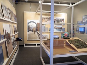 central display case and wall units